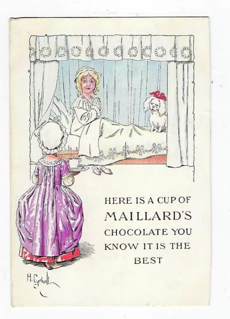 Early 1900's Adver. Postcard Maillard's Chocolates & Cocoa