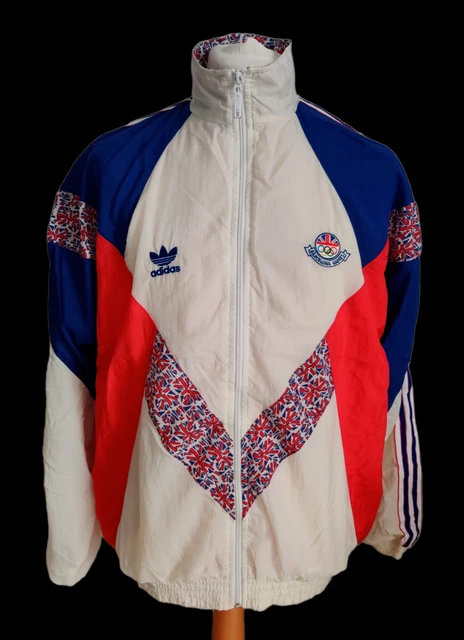 ADIDAS TRACKSUIT TOP Track Jacket Barcelona 92 Olympic Great Britain Vintage L 205.84 PicClick UK