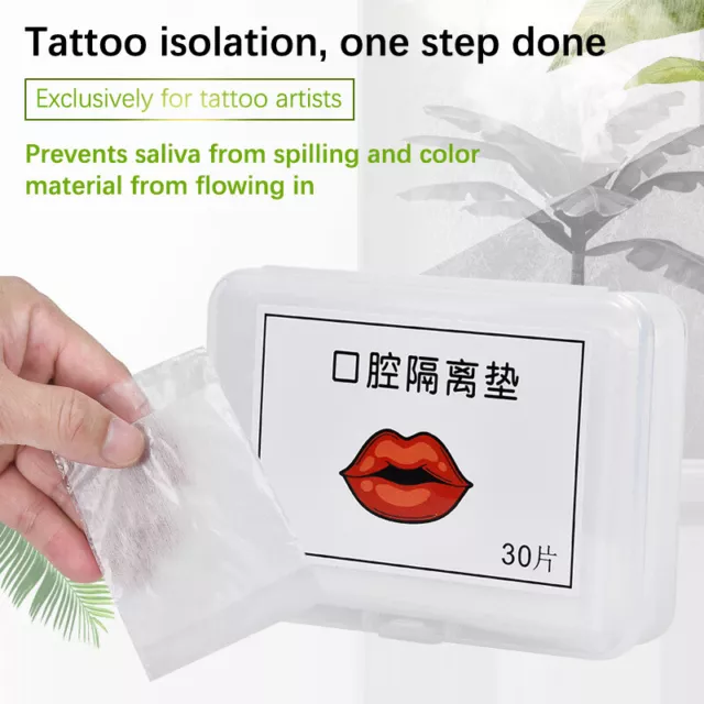 30 Pcs Tattooed Lip Oral Isolation Pad Tattoo Lip Disposable Tattoo Accessori7H