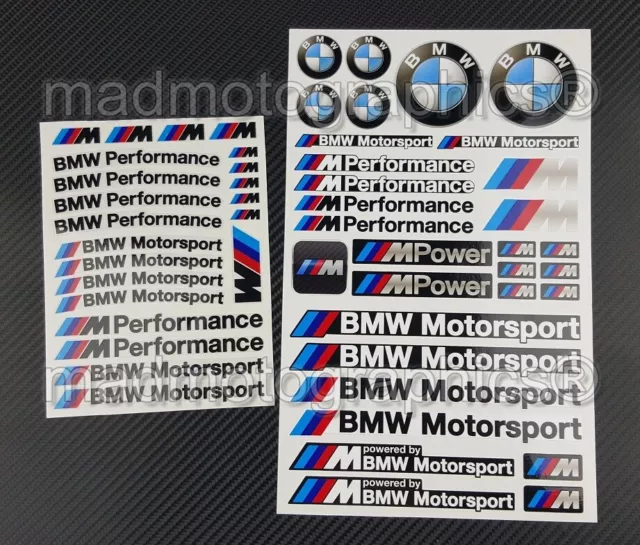 Decal set wheel rim for BMW performance Motorsport 3 5 7 series stickers