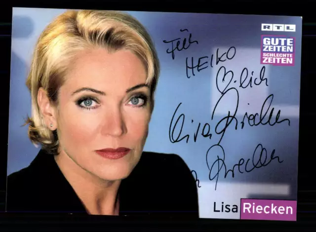 Lisa Riecken GZSZ  Autogrammkarte Original Signiert ## BC 167598