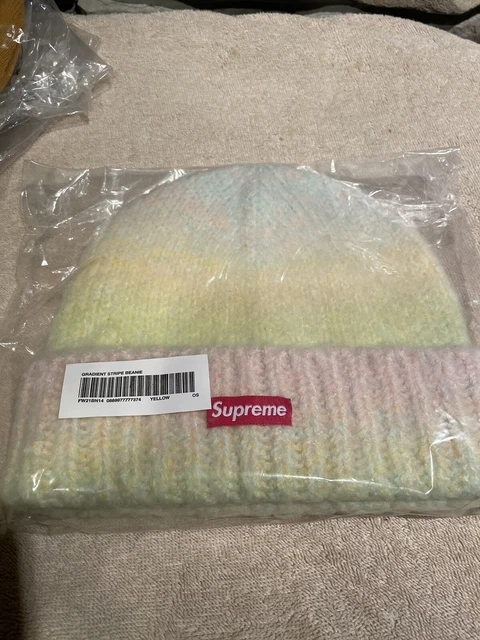 Supreme Gradient Stripe Beanie Yellow