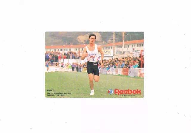 Postal antigua Martin Fiz campeon España cross Reebok 1990