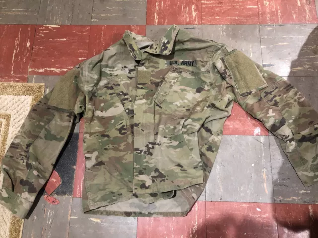 US Army Camo OCP Combat Uniform ACU Multicam Blouse Coat Size Large Short