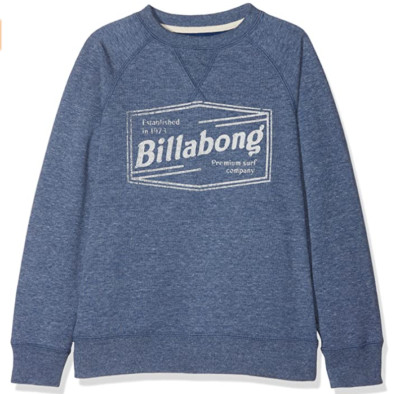 Billabong Kid's Sports Felpa Labrea Crew Felpa-Blu Scuro Blu Scuro-NUOVO 