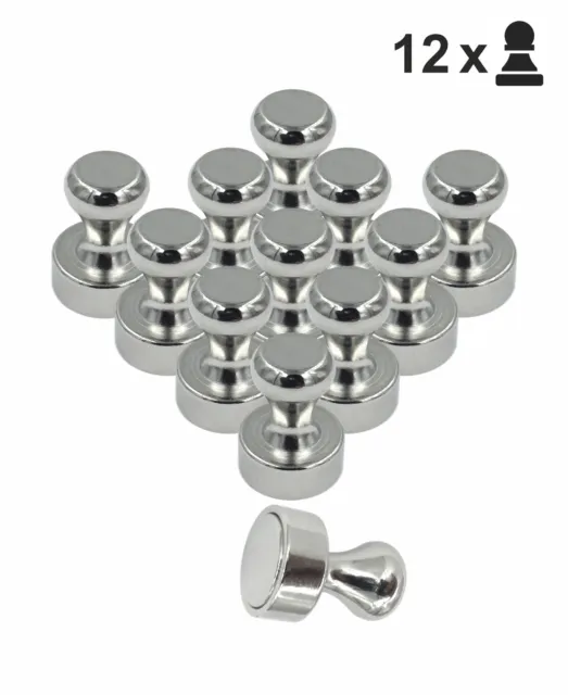 12 Neodym Magnete für Magnettafel Notenständer Kühlschrank Whiteboard Pinnwand