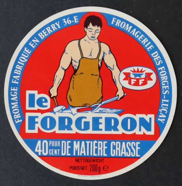 Etiquette fromage LE FORGERON Forges-Lucay Berry cheese label 32