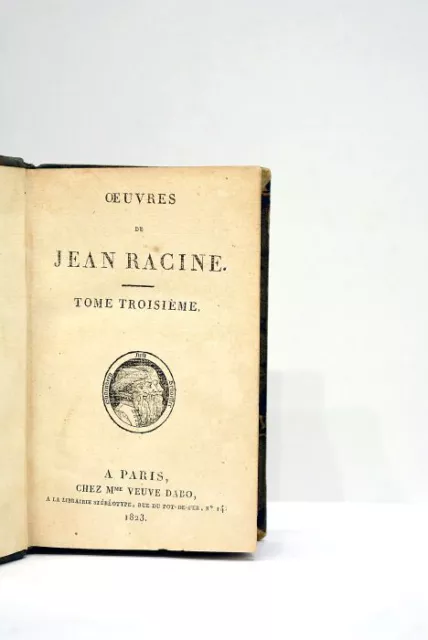 Livre Ancien Oeuvres De Jean Racine Recueil De Poesies Diverses 1819