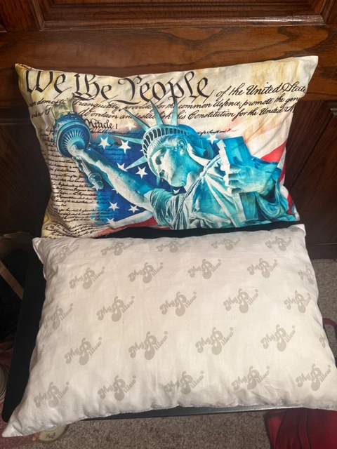 My Pillow Go Anywhere Travel 12”X18” Includes Roll and Go Pillowcase USA Lindell