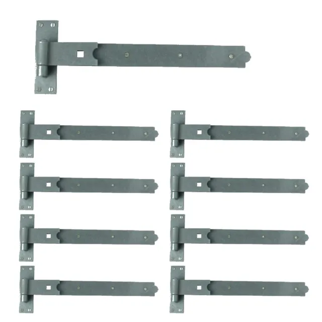 Strap Black Wrought Iron Gate 3/4" Offset Hinge 19 in. W Pack of 8