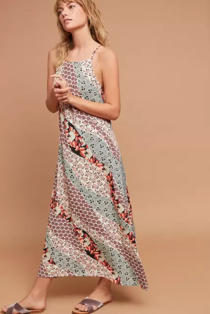 Anthropologie Corey Lynn Calter Rose Garden Slip Maxi Dress P XS Floral Boho