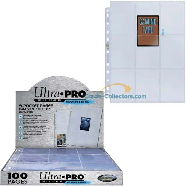 ⭐ Ultra Pro - 100 pages de classeur 9 pochettes 3 trous ⭐ Lorcana Magic Pokemon