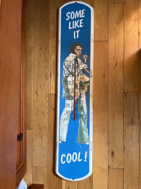 Vintage Large ELVIS PRESLEY SOME LIKE IT COOL OVERSIZED THERMOMETER 38”