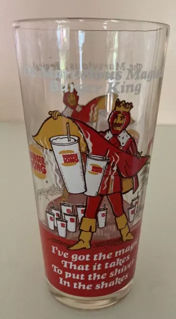 The Marvelous Magical Burger King Glass RED Vintage 1978