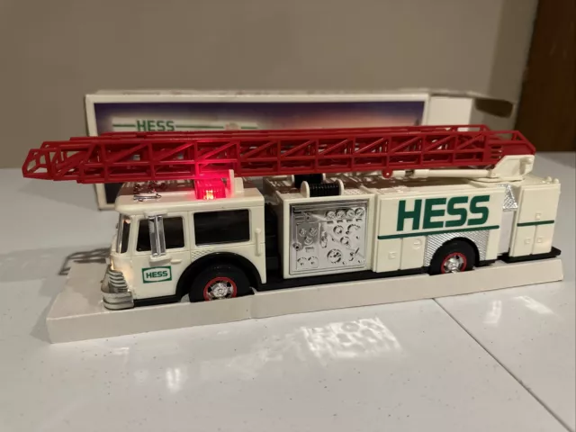 Vintage Hess 1989 Toy Fire Truck Bank with Lights And sound