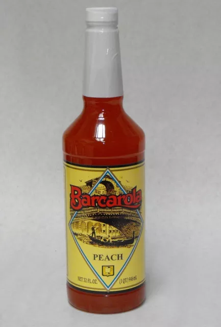 Gourmet PEACH Syrup 32oz Barcarola Bellini & italian Soda Flavor