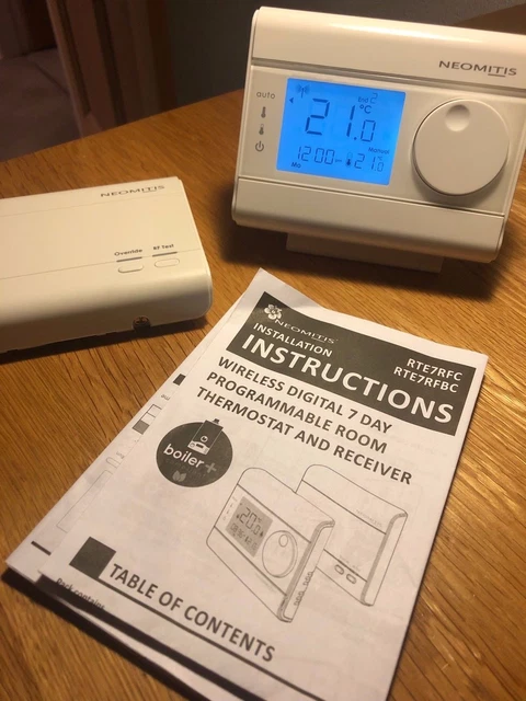 NEOMITIS RT7 RF Wireless Digital 7 Day Programmable Room Thermostat £40.00  - PicClick UK