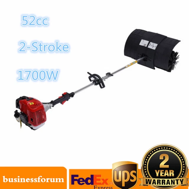 52cc Gas Power Handheld Sweeper Broom Driveway Turf Artificial Grass Snow Clean