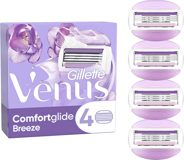 Gillette  Comfortglide Breeze, Lames De Rasoir Femme, Rasage De Près En Douceur,