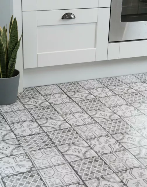 1mÂ² Floor Tiles Self Adhesive Moroccan Style Vinyl Flooring Kitchen Bathroom 2