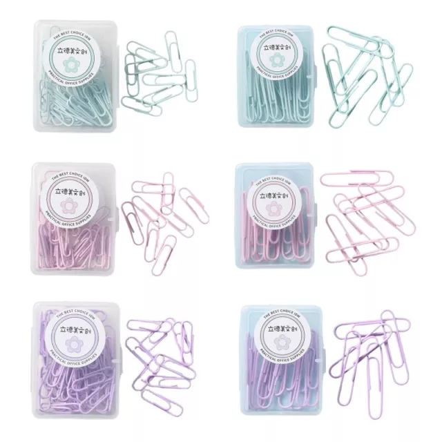 Lovely Paper Clips Macaron Color 1.1/2 inch Multi-Purpose Small Jumbo Paper Clip
