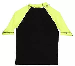 Quiksilver Kids Boys Size 0 SPRING RASHGUARD Rashie Rash Vest UV Swim Shirt Lime 2