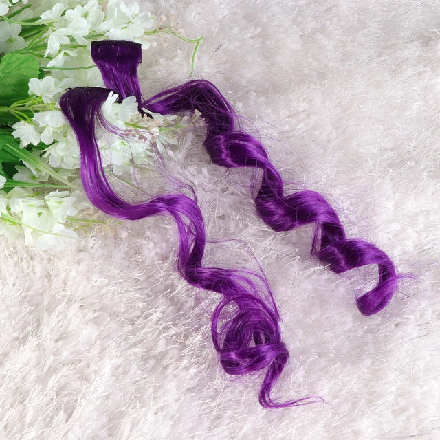 12 pezzi capelli ricci lunghi allungare viola clip in estensioni capelli