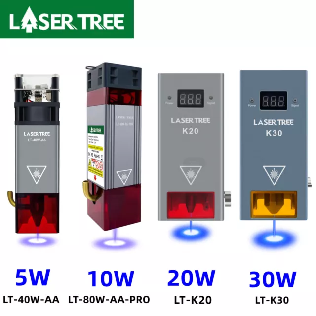 5/10/20/30W Optical Power Laser Module 450nm Blue Laser Head for Cutter Engraver