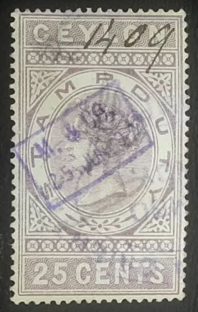 Ceylan stamp duty   1872