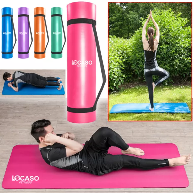 Non Slip Yoga Mat Thick Gym Exercise Fitness Pilates Workout Mat 173 x 61cm