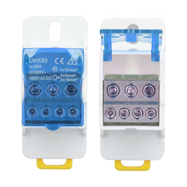 (BLUE)TERMINAL BLOCK DISTRIBUTION Box Terminal Junction Box 690V 80A ...