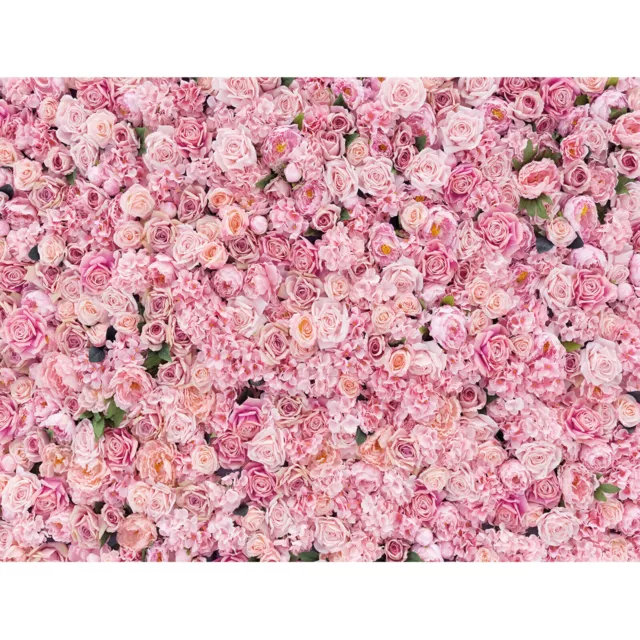 Pink Rose Flower Wall Backdrops Wedding Birthday Floral Theme Party Background