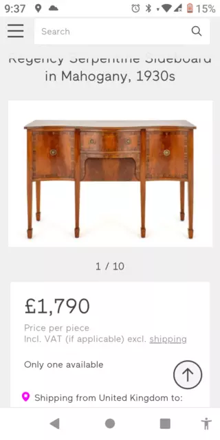 Waring & Gillow ... Regency Serpentine Style .. Finest Cabinet Furniture