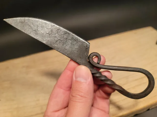 Antique Vintage Style Blacksmith Forged Flint Striker Knife Utensil