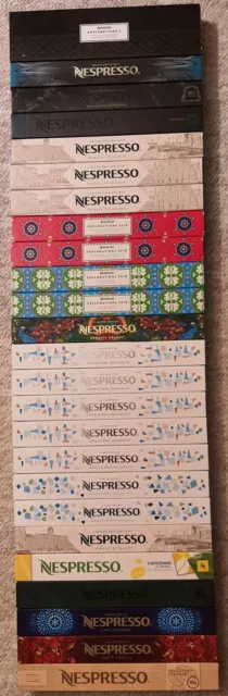Nespresso SUMATRA JAMAICA HAWAII KONA RESERVE Coffee Capsules +Glasses Gift  Box