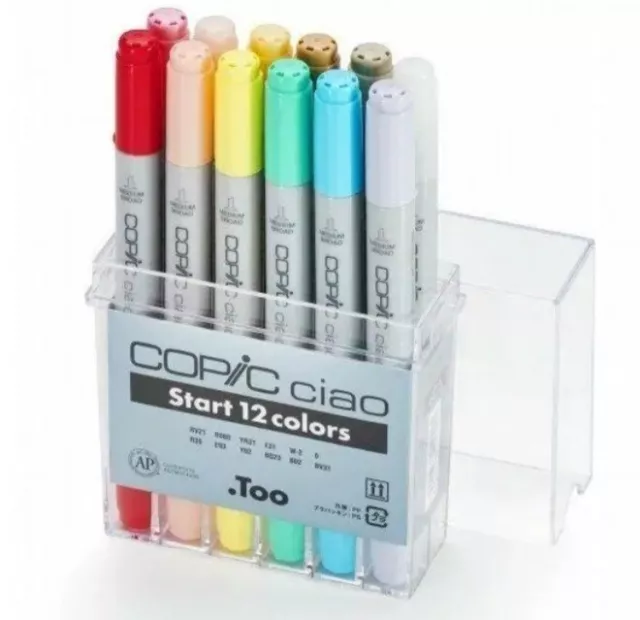 Copic Ciao Marker Pen Basic Starter Sets 12 colours Multicolor Illustration