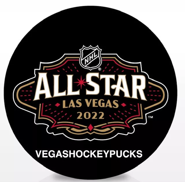 2022 Nhl All-Star Game Las Vegas Logo Souvenir Puck Feb. 4-6, 2022 **In Stock**