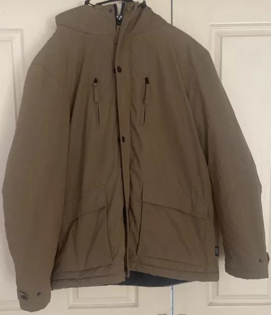 Mens Dstruct Tan Hooded Jacket Size XL