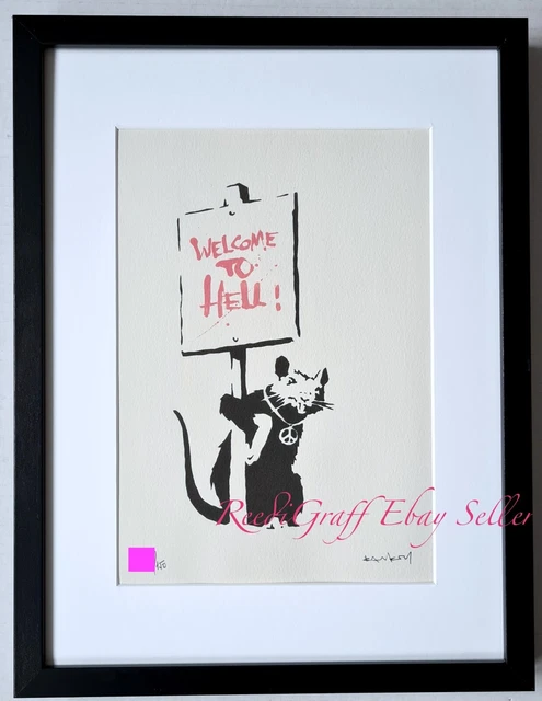 Banksy Original M Arts Edition Lithographie Signée Numérotée /150 + CADRE INCLUS