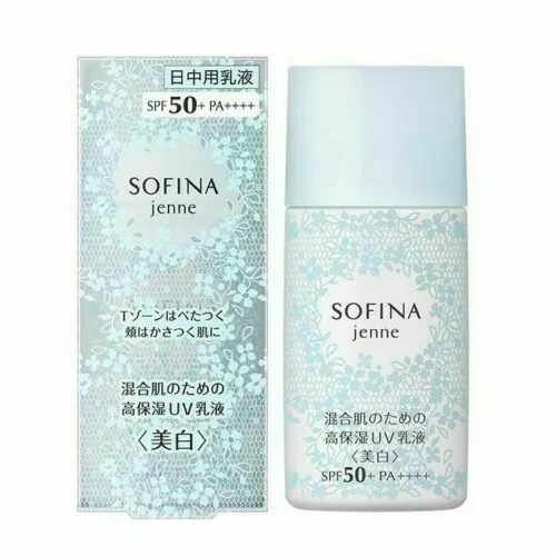SOFINA JENNE High Moisture UV Milk WHITENING Day Protector Sunscreen SPF50 PA+