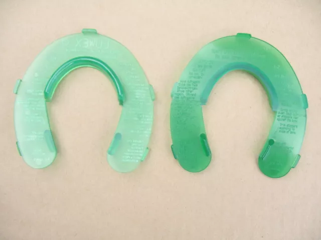 Hufeinlage Hufplatte aus Kunststoff flach von Luwex Gr. S grün hinten