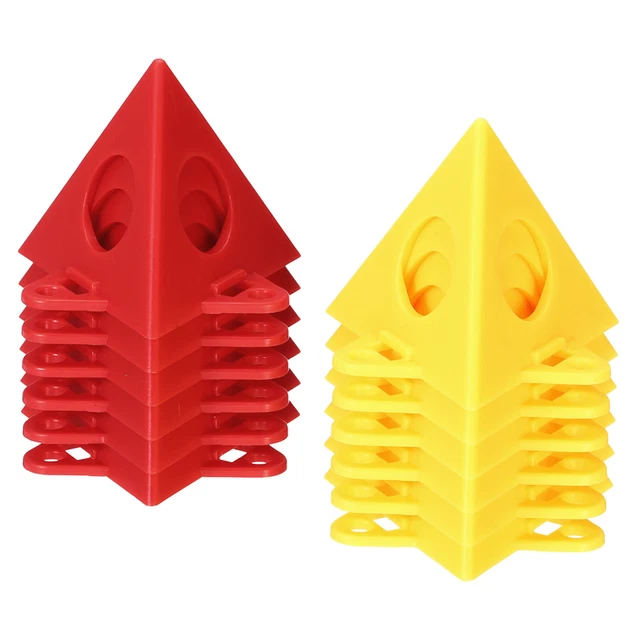 Pittura Supporti,12in2 Set ABS Plastica Mini Cono Vernice Stand,Giallo,Rosso