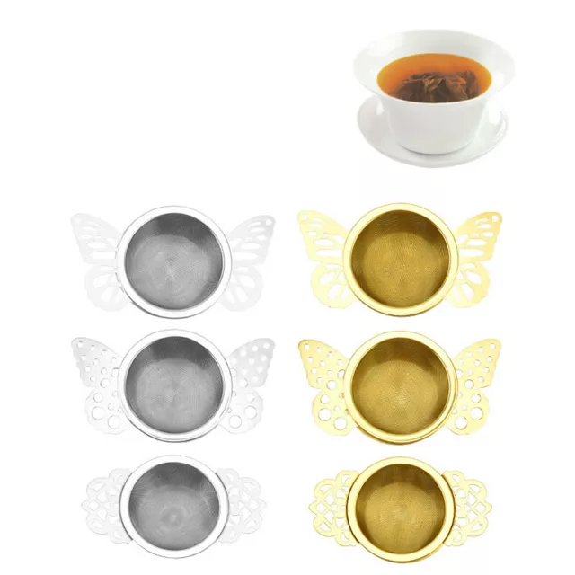 Coladores de té de malla fina con tazón de acero inoxidable suelto infusor de té colador