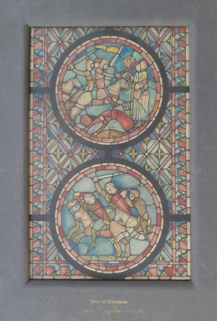 Exhibited 1910! French Gothic Stained Glass Architect Painting Leicester Holland