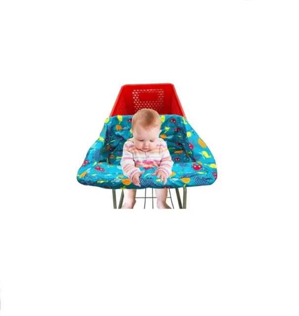 2 in 1 Shopping Cart and High Chair Cover Underwater World Design