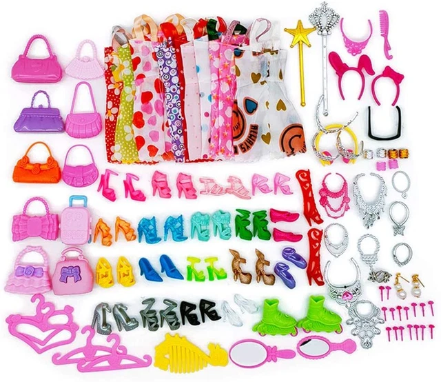 70 accessori per vestiti per bambole Barbie 10 set di abiti da 30 pezzi ac