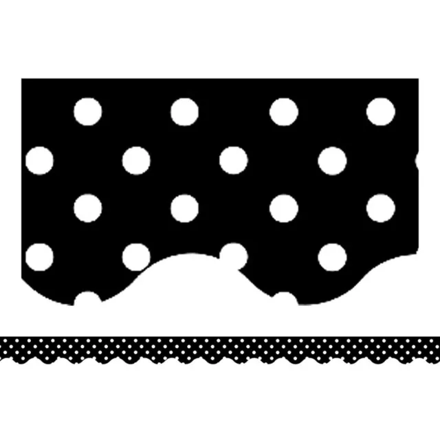 Black Mini Polka Dots Border Trim Teacher Created Resources TCR4671