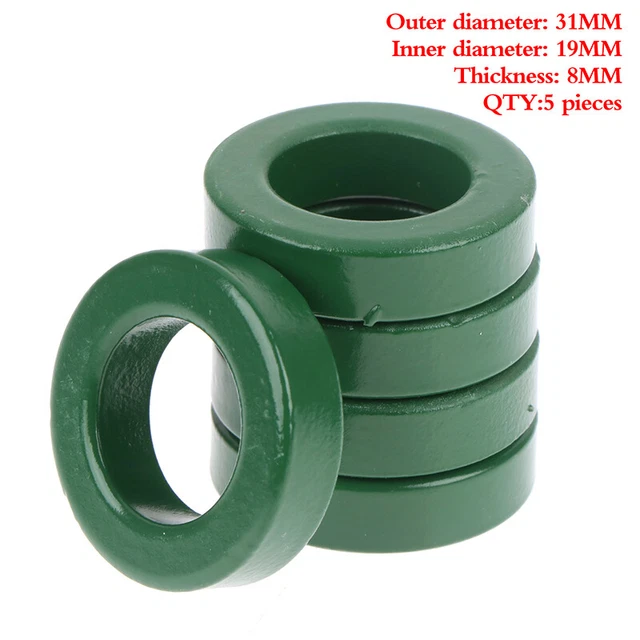5 stücke Mn-Zn Hohe Leitfähigkeit Grün Ferrite Core Ring 31*19*8mm Anti-störungen filter Induktivität 31x19x8 Mm  13