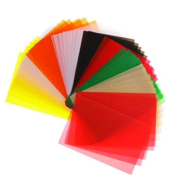 50 hojas de papel artesanal de dibujo transparentes de colores para mejoras para el hogar -