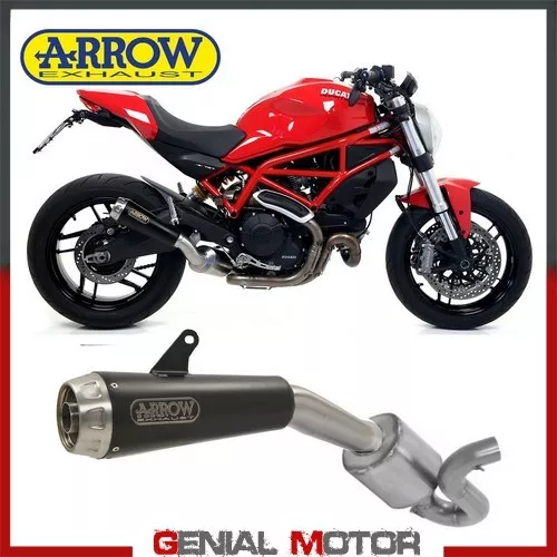 Terminale di Scarico + Racc Arrow Pro Race Nero Ducati Monster 797 2017 > 2019